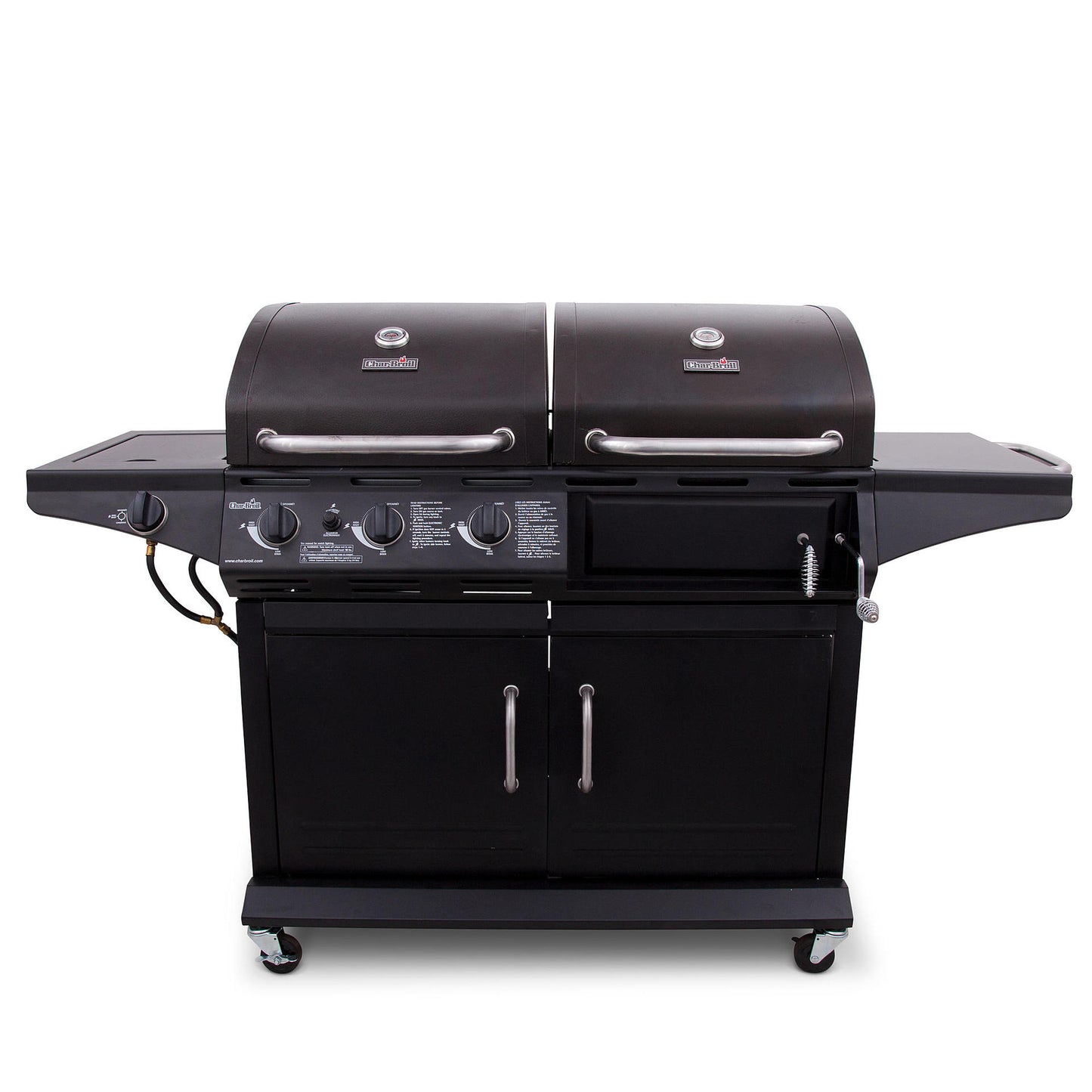 Mobile barbecue grill charcoal / gas grill temperature controlled oven 10-20 home wood stove