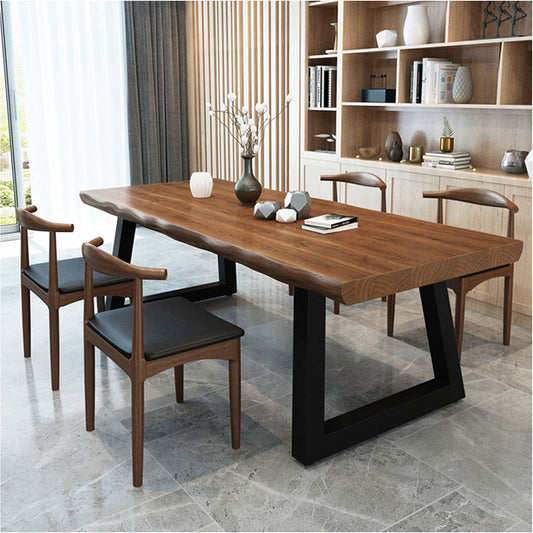 Juego de mesa y silla de madera maciza, escritorio de estudio y combinación de silla, mesa de comedor de cocina