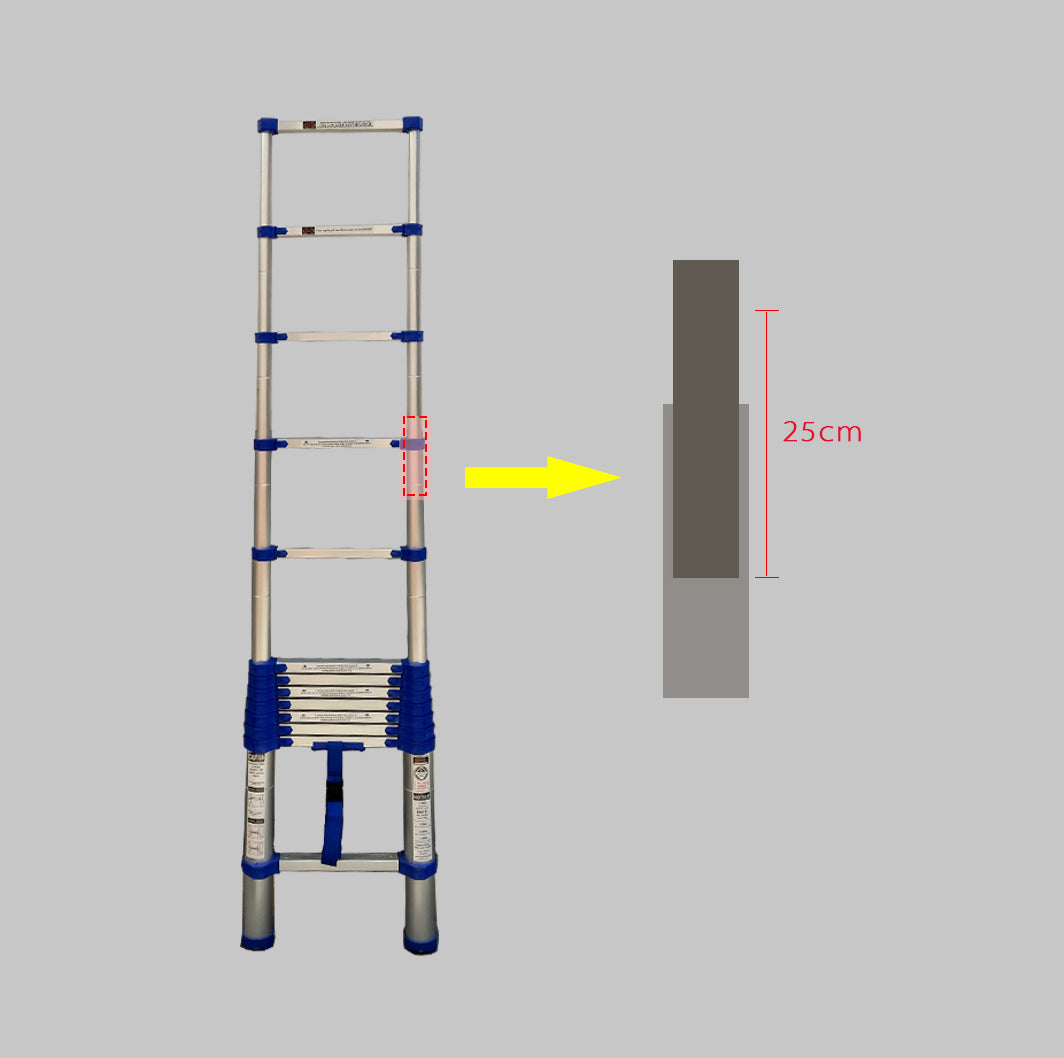 Telescopic Ladder Thickening Extension Ladder Multi-Function Portable Folding Ladder Aluminum 6.56ft-25ft