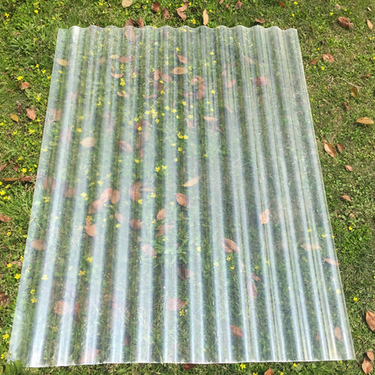 Azulejo transparente Material de PC Baldosa de plástico translúcido Aislamiento térmico para exteriores Protección contra la lluvia 2MM de espesor 