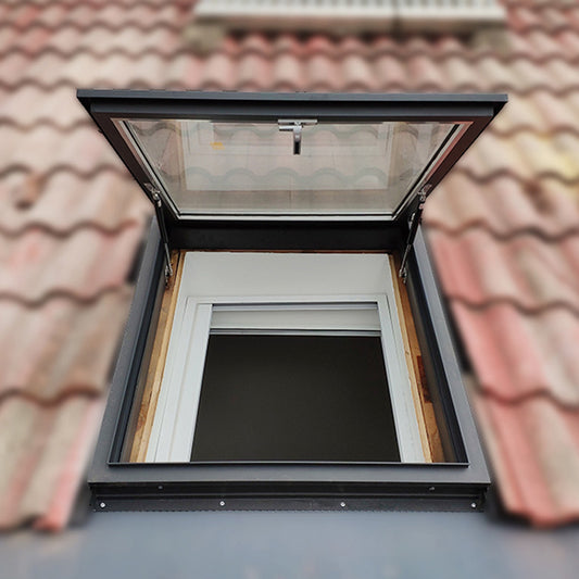 Fenêtre de toit et lucarne porte d'éclairage naturel du sous-sol multi-angle fenêtre en aluminium de visualisation de toit adaptée aux besoins du client
