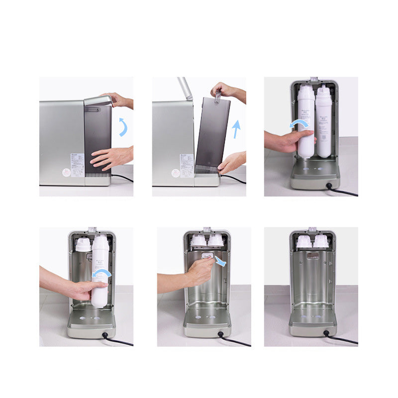 Water purifier installation-free reverse osmosis integrated straight water dispenser instant hot filter