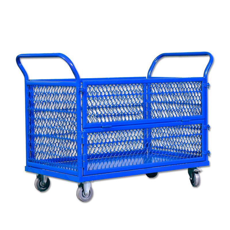 Mobile Storage Cart Removable Folding Storage Basket Steel Hand Pull Cart Weight 200kg
