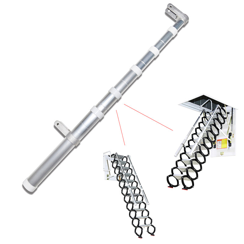 Metal Staircase Handrail folds the aluminium telescopic handrail for hinged attic stairs-ladder accessories
